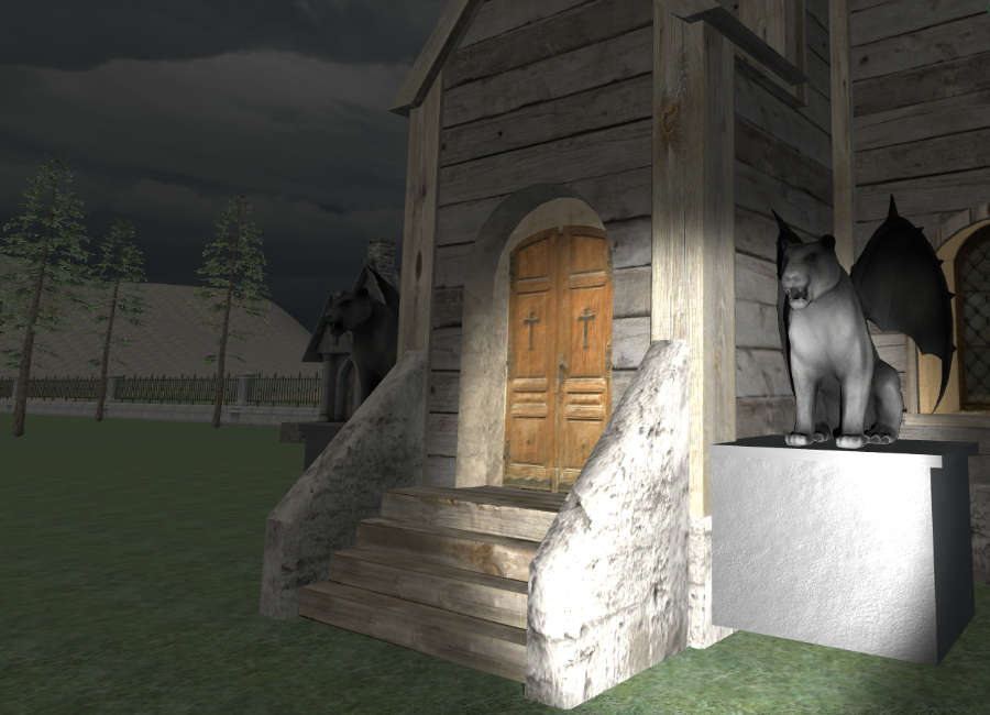 The Nightwalk lit church